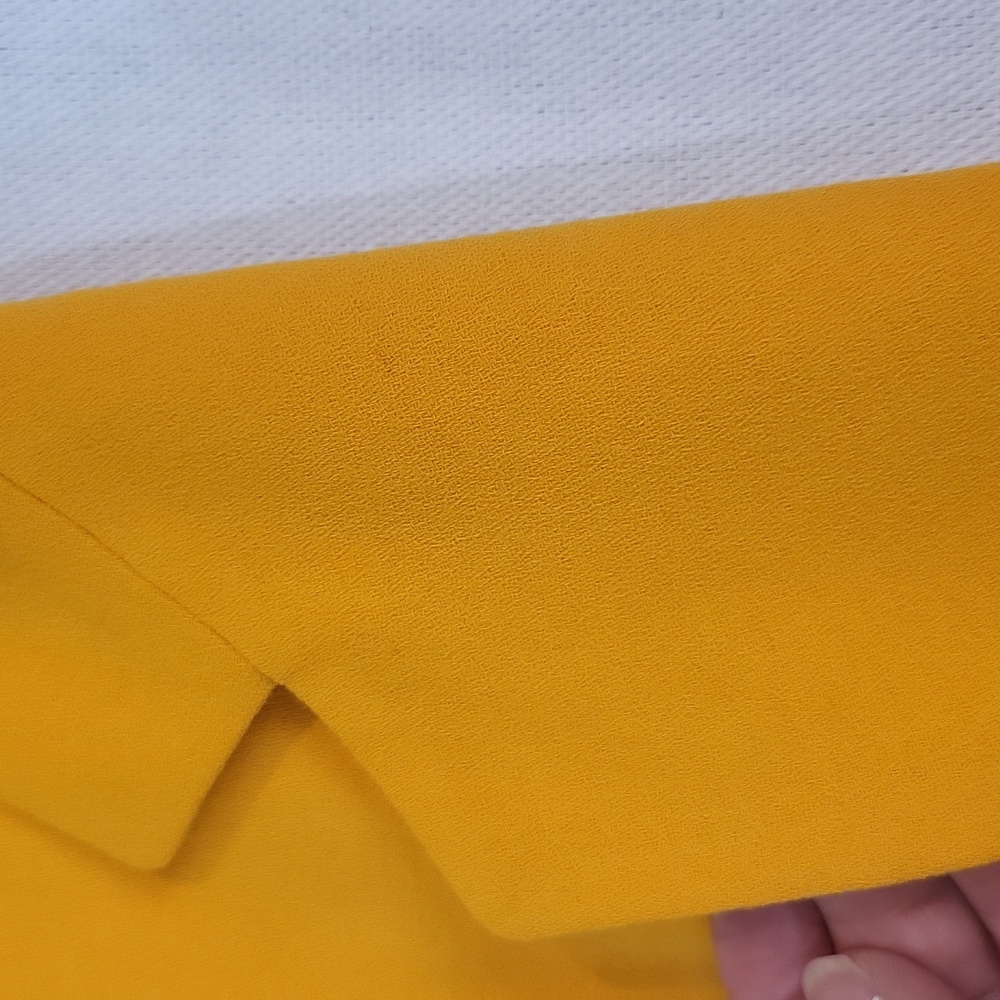 Vtg 80s 90s DONNA KARAN Orange Oversized Longline Wool Crepe 1 Button Blazer - Picture 12 of 16